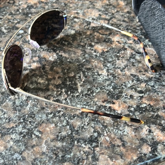 Prada Polarized Oval Silver Metal Frame Sunglasses NEW main image 4